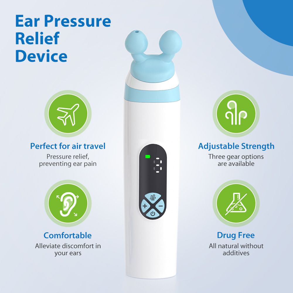 Eustachian Tube Ear Pressure Relief Device | Unclog Ears, Balance Pressure & Relieve Tinnitus | Ear Care for Travel, Diving & Swimming（15*3.5*3.5 cm）