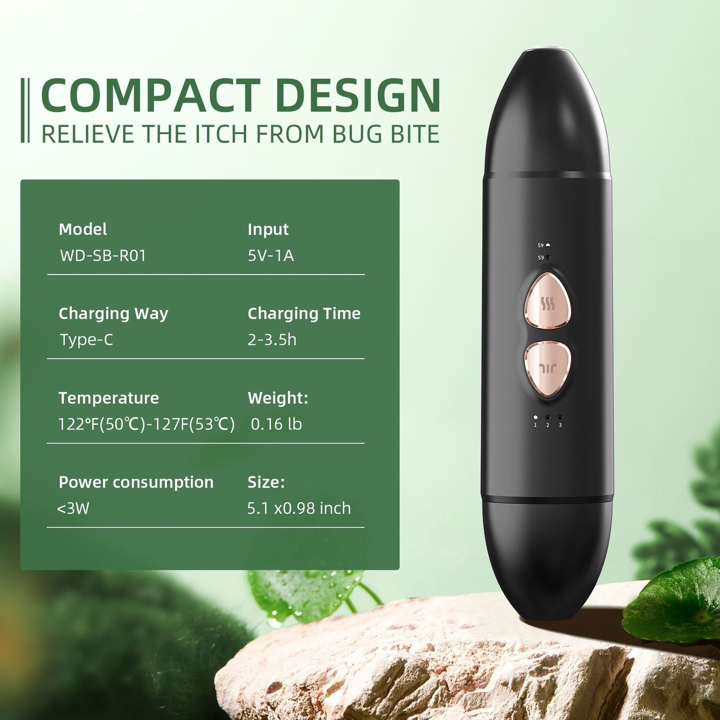 Bug Bite Relief with Suction Tool and Heat Mosquito Itch Relief-Insect Sting&2-in-1 Bite Relief Rechargeable Bug Bite Sucker and Fast Itch Relief from Bug and Mosquito Bites
