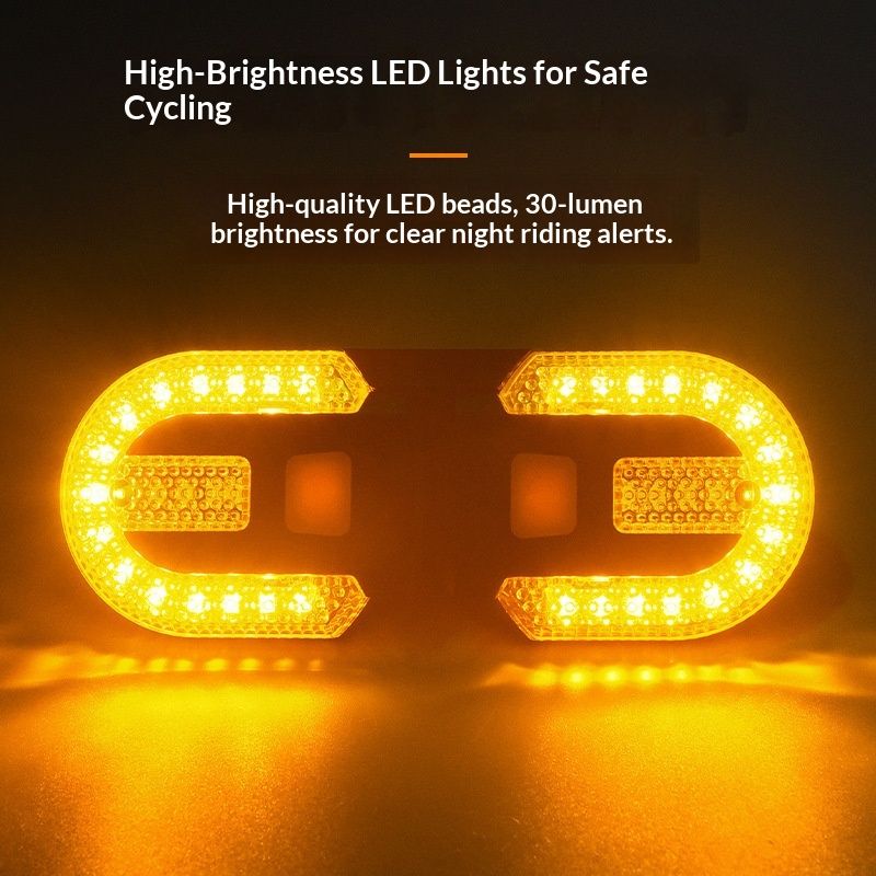 Split Bicycle Rear Lights, USB Rechargeable Turn Signal Bike Taillights for Cycling, Cyclist Safety Warning Bike Light 5 Mode (Only One Remote Control)