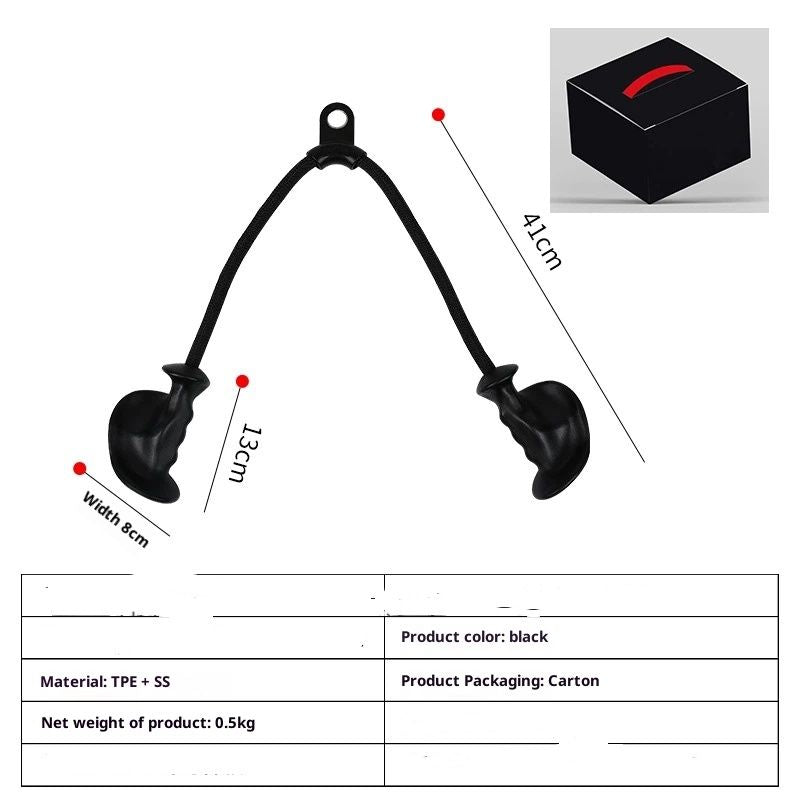 Tricep Rope with Ergonomic Handles, 32 Inch Tricep Pull Down Rope for Cable Machine, Pulley System, Triceps Rope Cable Attachment for Gym, Home
