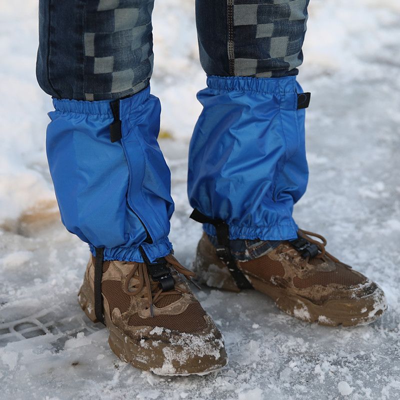 Waterproof Ankle Gaiters for Hiking Boots and Shoes Lightweight Adjustable Leg Gators for Men Women Shoe Gaiters（blue）