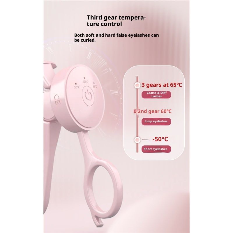 Heated Eyelash Curler Rechargeable Electric Lash Curler with Type-C,  Anti-Burn Mini Heat Design, Gift for Women Girls, Pink 2pcs