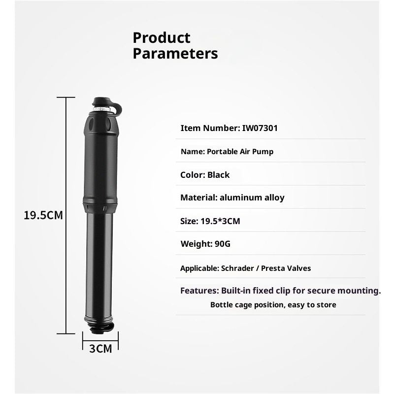 Bicycle Hand Pump,  Compact Bike Pump   Bicycles Tire Pumps Portable Air Pumps Inflator Small Handheld Bikes Pumps for Mountain Road Bikes, Scooter, Basketball