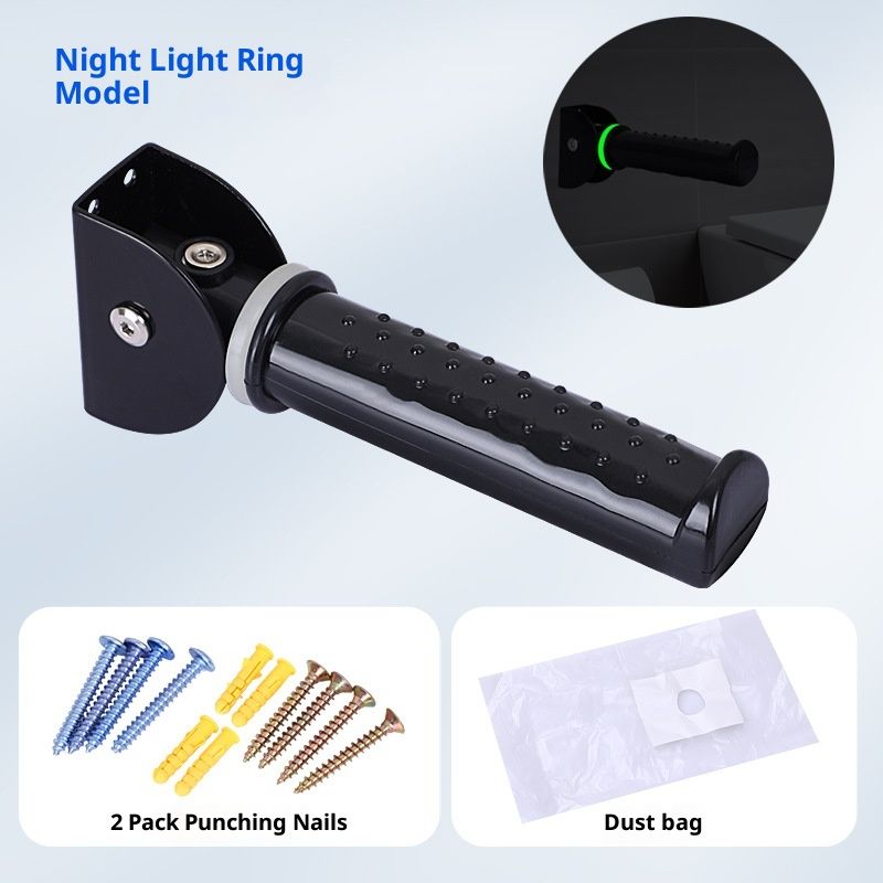 Doorway Flip Assist Handle, Folding Grab Bar Wall Handles for Seniorsfor The Elderly, Disabled, and People with Limited Mobility, Night time visible fluorescent ring