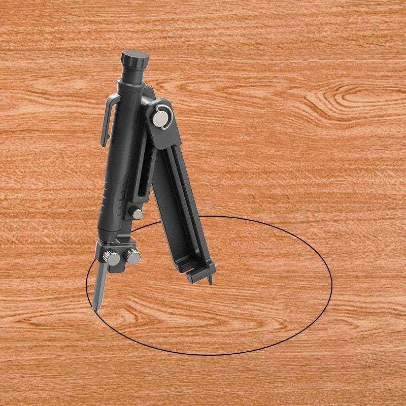 Multi-function Scribing Tool- Construction Pencil- Aluminum Alloy Scribe Tool with Deep Hole Pencil,DIY Woodworking Scribe Gauge Scriber Line Maker Measuring Tool（Black plastic with pen）