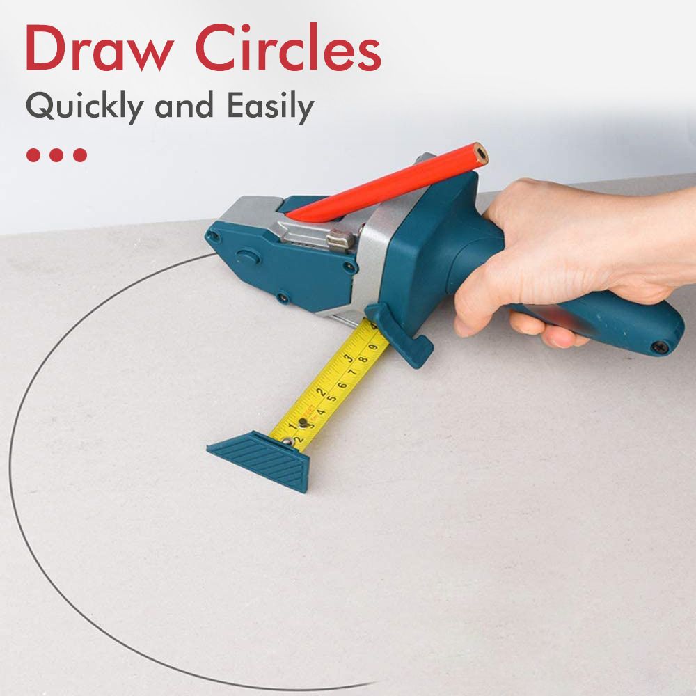 Gypsum Board Cutting Tool Gypsum Board Cutter Multifunctional Woodworking Panel with Tape Measure Tool Kit Includes Cutter, Pencil and 5 Blades
