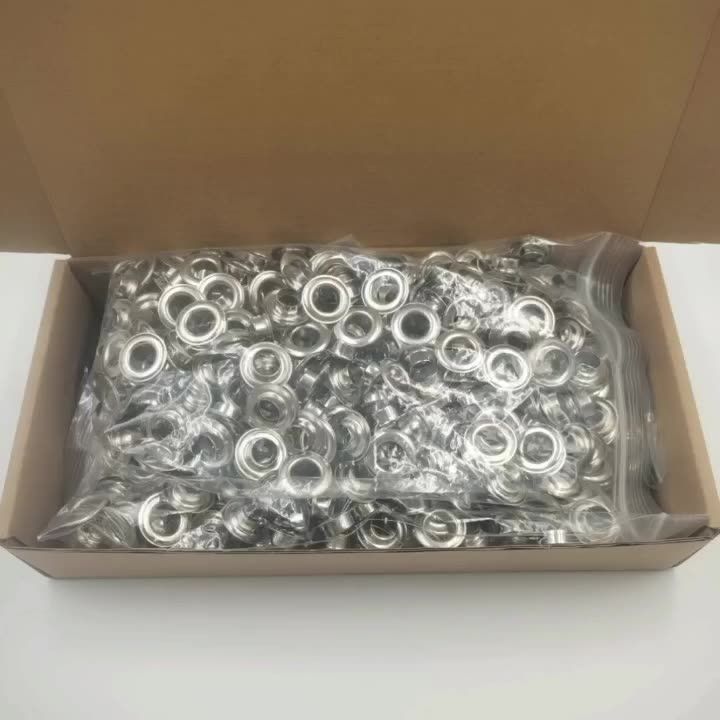 Grommet Tool Kit, Handheld Eyelet Kit Manual Grommet Press Machine with 200 pcs 10 mm Grommets（gold + silver）