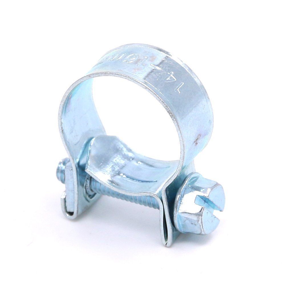 50PCS Fuel Line Clamp 304 Stainless Steel,Mini Fuel Injection Gas Line Hose Clamps,Pipe Clamp for Automotive,Diesel Petrol Pipe