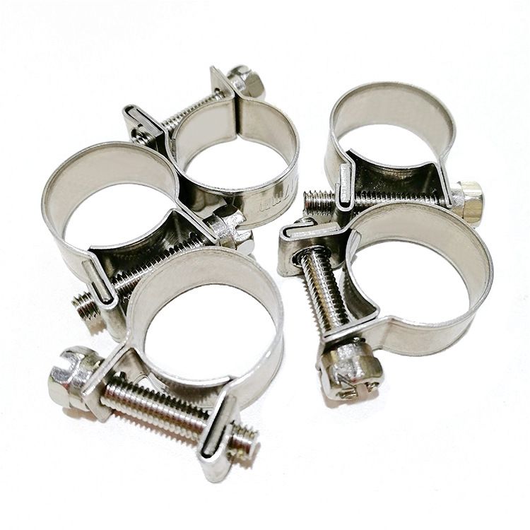 50PCS Fuel Line Clamp 304 Stainless Steel,Mini Fuel Injection Gas Line Hose Clamps,Pipe Clamp for Automotive,Diesel Petrol Pipe