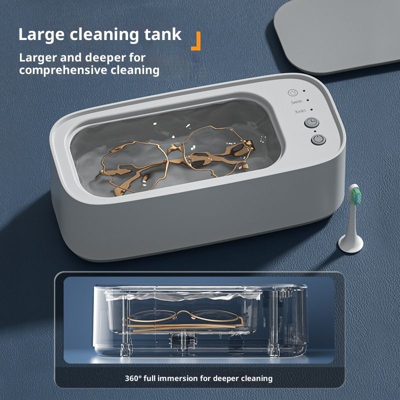 Ultrasonic Jewelry Cleaner, Jewelry Cleaner Machine 4KHz, Professional Sonic Cleaner with One-Touch Operation, Sonic Cleaner for Rings, Glasses, Jewelry, Dentures White