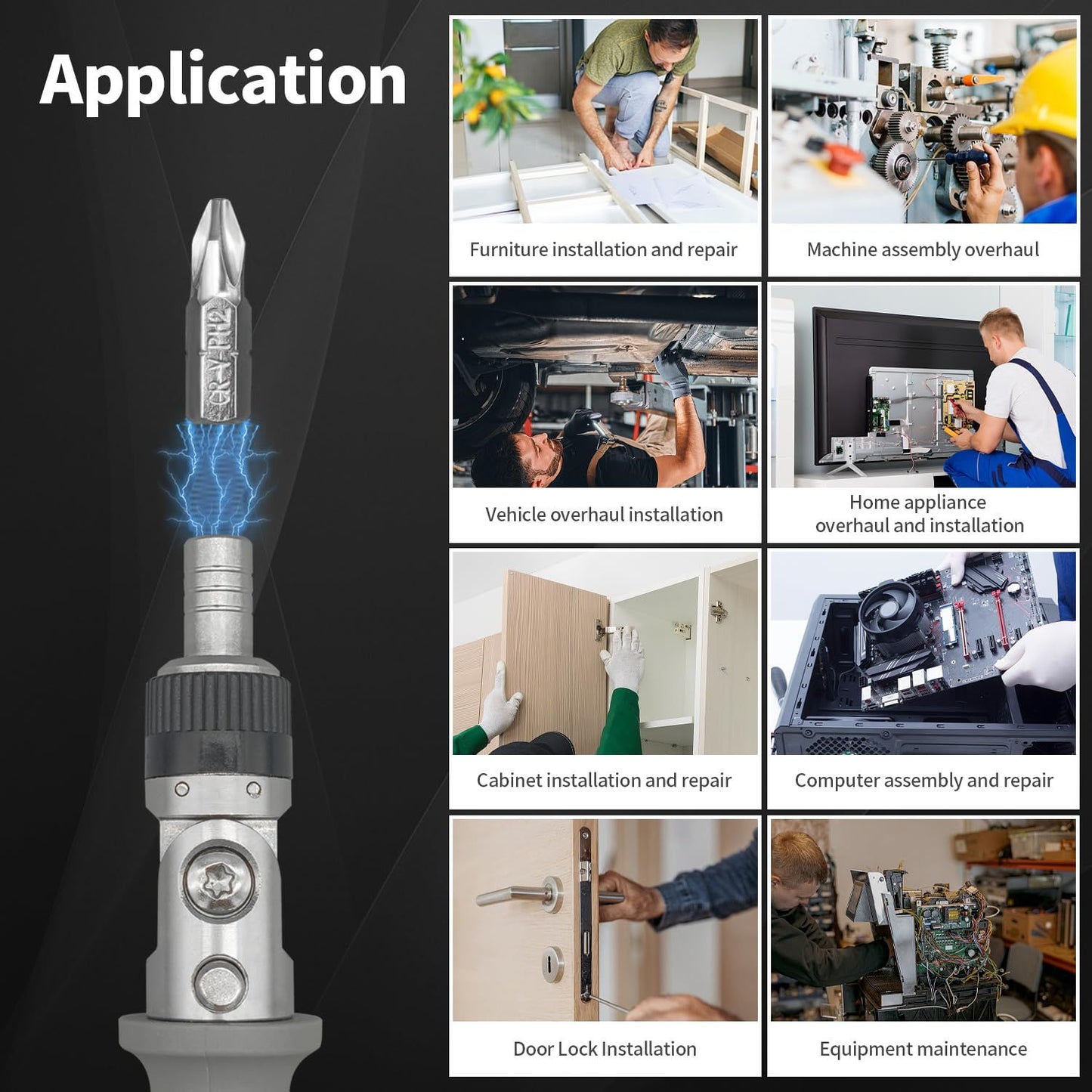 Ratcheting Screwdriver,  Ratcheting Screwdriver Set, 10-in-1 Multi Bit Screwdriver, 180-Degree Adjust Precision Screw Driver, Electrical and Electronics Ratchet Driver,