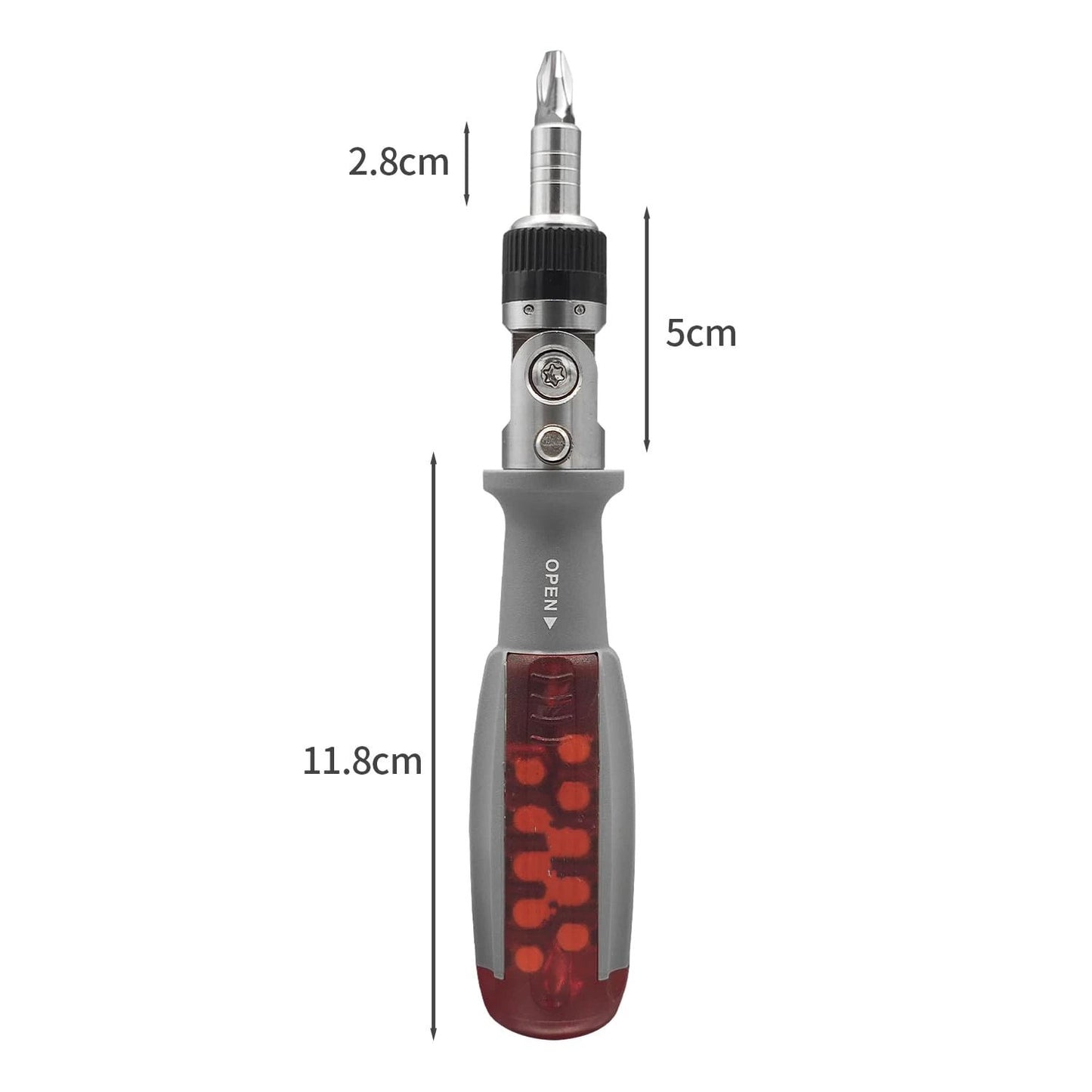 Ratcheting Screwdriver,  Ratcheting Screwdriver Set, 10-in-1 Multi Bit Screwdriver, 180-Degree Adjust Precision Screw Driver, Electrical and Electronics Ratchet Driver,
