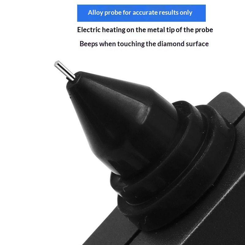Diamond Tester,High Accuracy Jewelry Diamond Tester Professional Diamond Tester Pen Jeweler Tool for Novice and Expert - Diamond Selector II 9V Battery Included