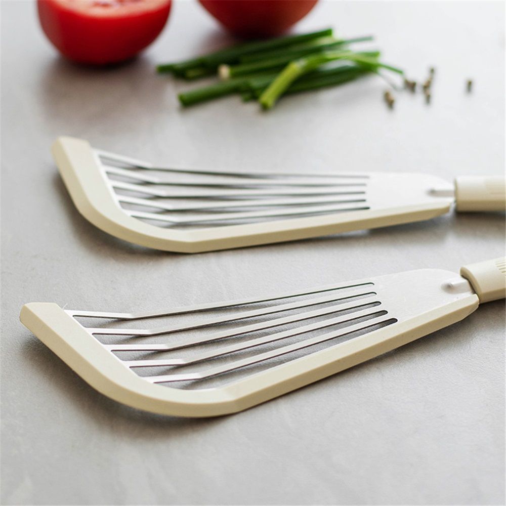 2 pack Fish Spatula Turner, Thin Slotted Spatulas for Nonstick Cookware,Silicone Edge Heat Resistant Kitchen Flipper for Fish, Egg, Pancake(Stainless Steel)