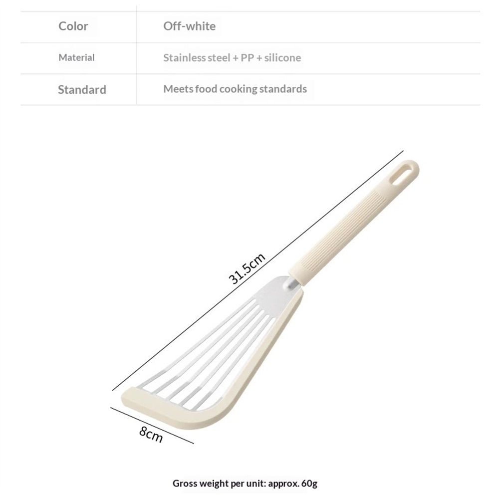 2 pack Fish Spatula Turner, Thin Slotted Spatulas for Nonstick Cookware,Silicone Edge Heat Resistant Kitchen Flipper for Fish, Egg, Pancake(Stainless Steel)