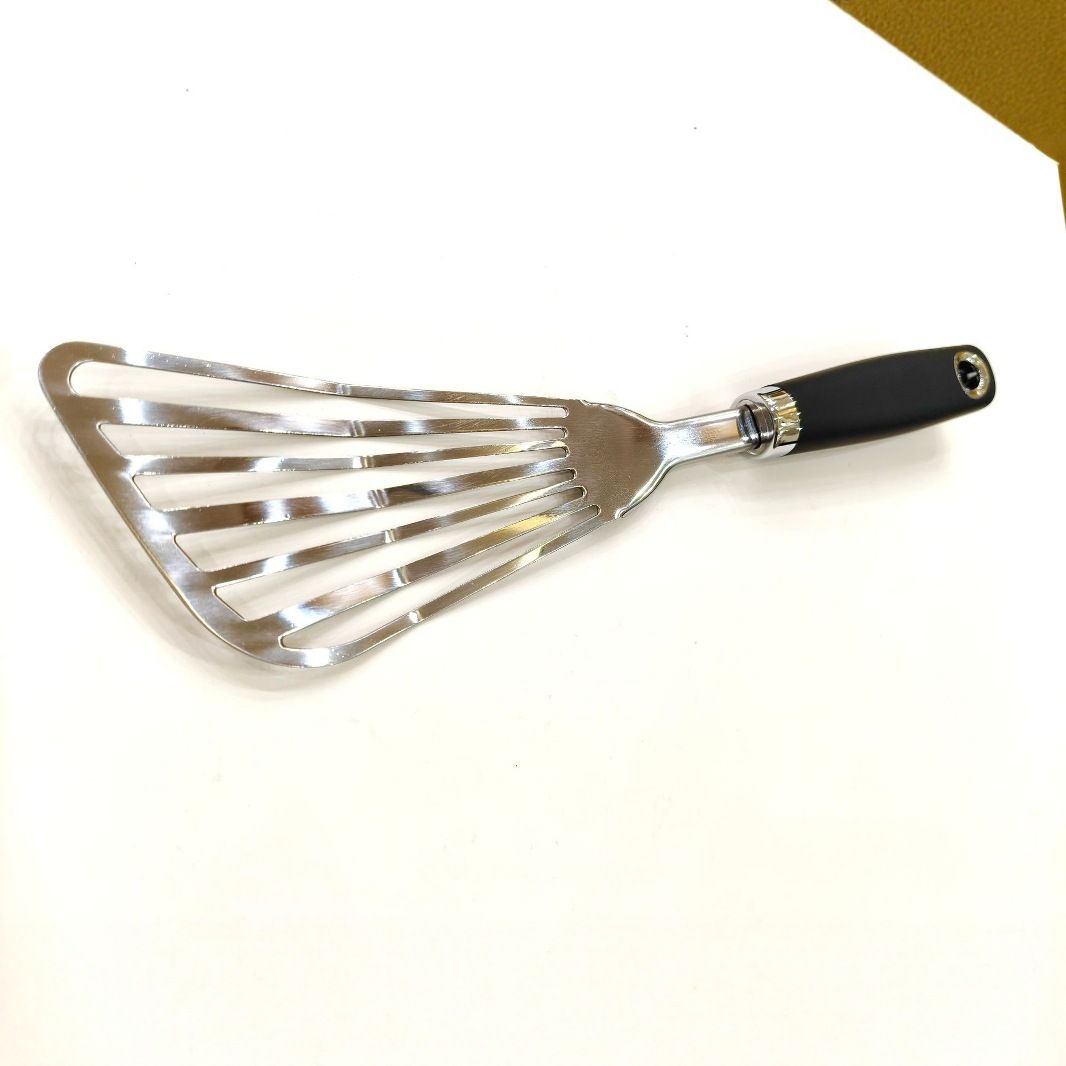 Stainless steel Fish Turner Spatula Stainless Steel for Kitchen Use, Small Griddle Egg Spatula, Flexible,Corrosion Resistant, Kitchen Slotted Turner with Thin Edge Ideal for Turning,12.75"