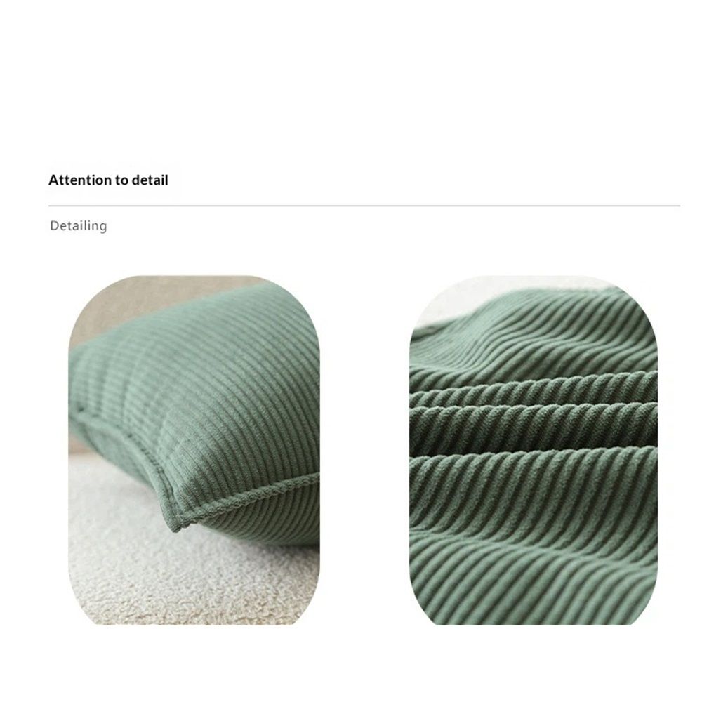 Couch Throw Pillows Covers 18x18 Inch Set of 4,Green Corduroy Decorative Cushion Case,Rustic Fun Living Room Decor （only pillowcases）