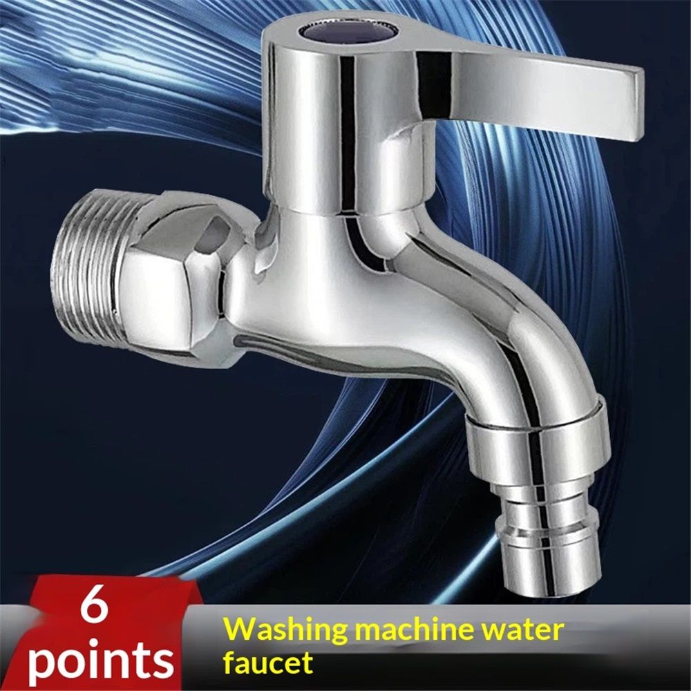 Alloy Outdoor Faucet, Interface Wall-Mounted Faucet, Used for Bathroom Mop Sink, Balcony and Garden（Silver）