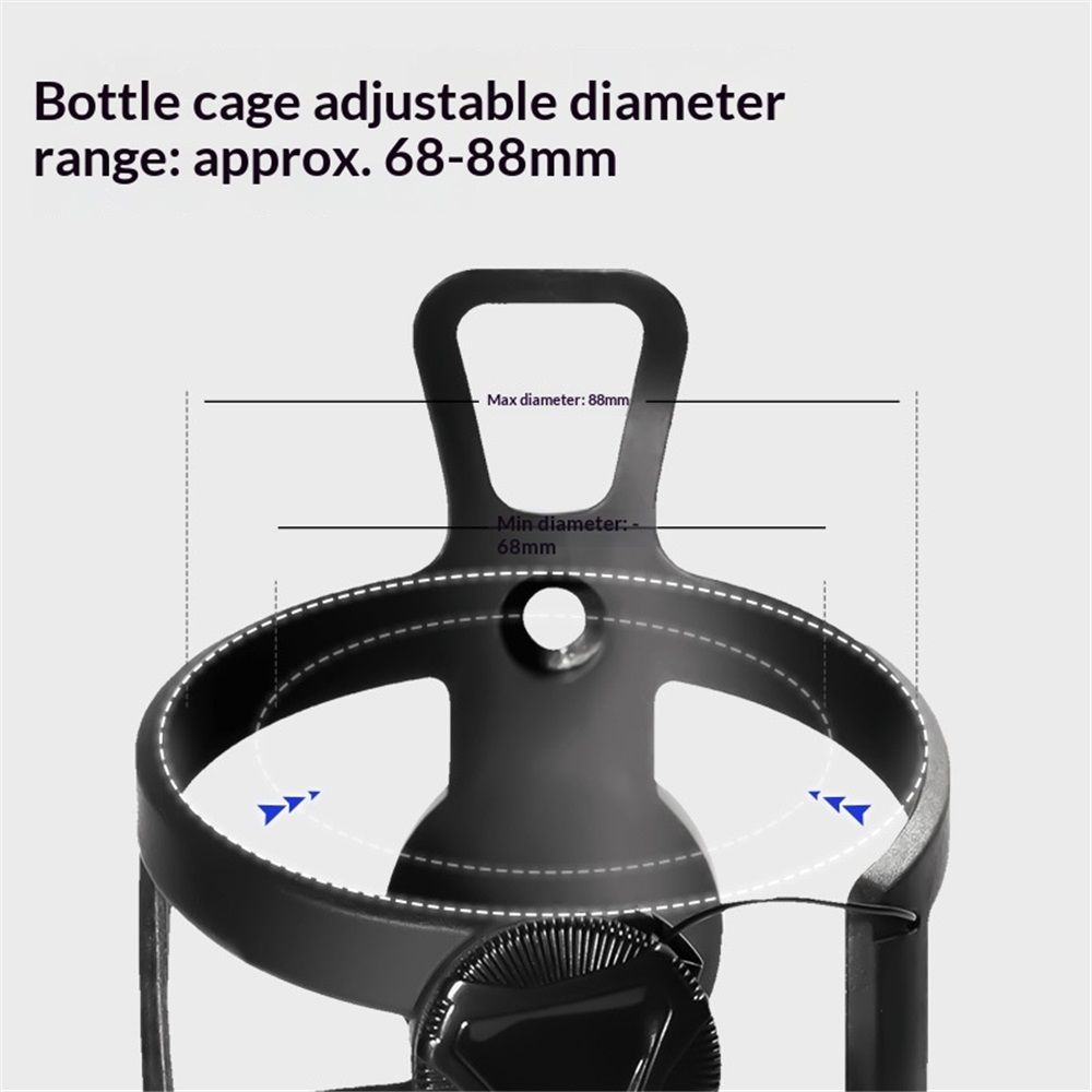 Any Bottle Cage, Bike Water Bottle Holder - Fits Any Bottle, Container, Speaker, Bicycle Bottle Holder for Frame or Handlebar（Does not include tracker）