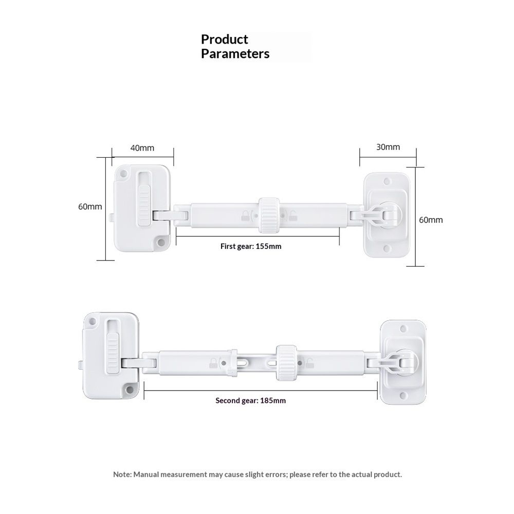 2 Pack Child Proof Window Restrictor, Adjustable Baby Safety Window Lock, Window Safety Locks for Toddlers & Pets, Easy to Install Suitable for Door, Washing Machine, Cat Door (White)