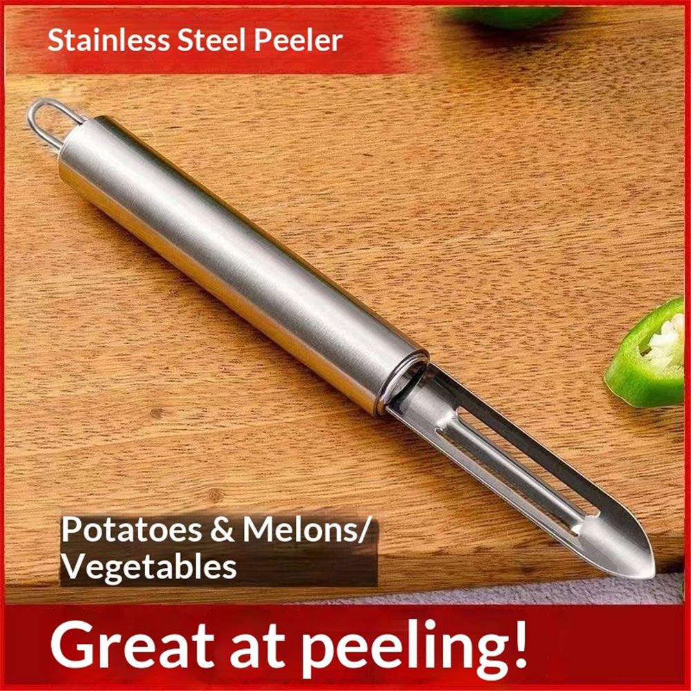 Vegetable Peeler, Stainless Steel Swiveling Blade, Silver Handle, Potato Peeler for Potato, Apple, Cucumber