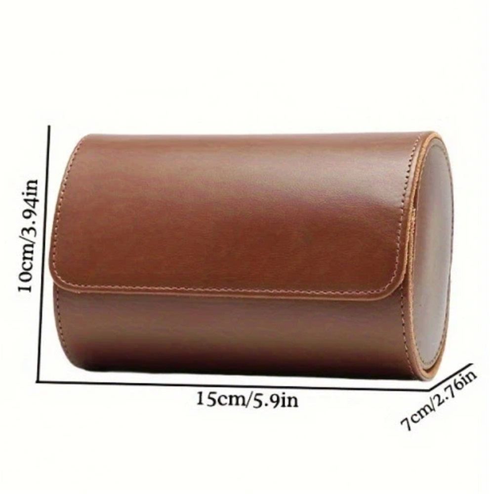 Watch Travel Case for Men & Women, 2 Slot Watch Roll , Portable Watch Roll Organizer with Removable Pillows, Exquisite Travel Watch Box for Birthday Festival Gift