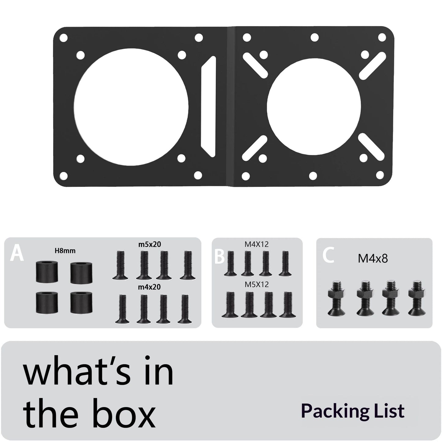 Mount Adapter Plate – Universal Extension Bracket, Fits Monitor Arms, Securely Mount Small Computers Behind Display