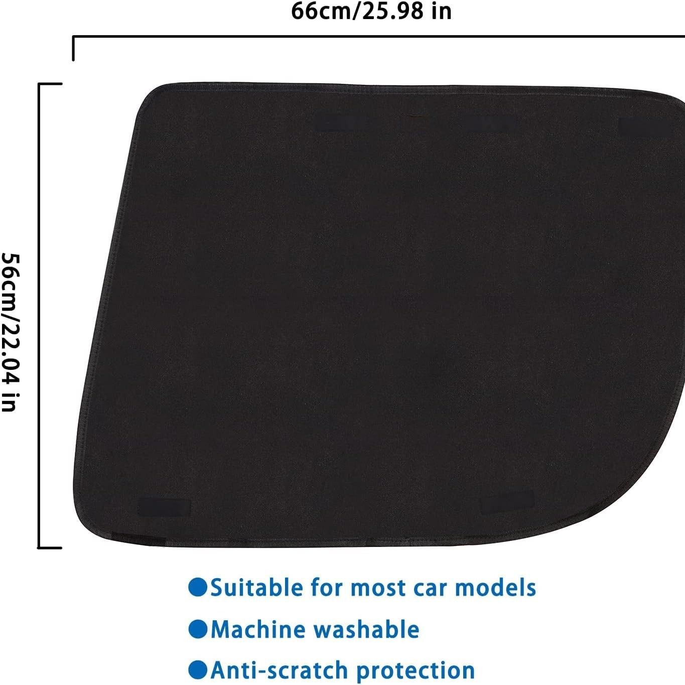A pair Dog Car Door Protector, Anti-Scratch Car Door Cover from Dog Scratching, Durable Pet Window Guard for Vehicle Truck SUV Universal Fit Machine Washable, black