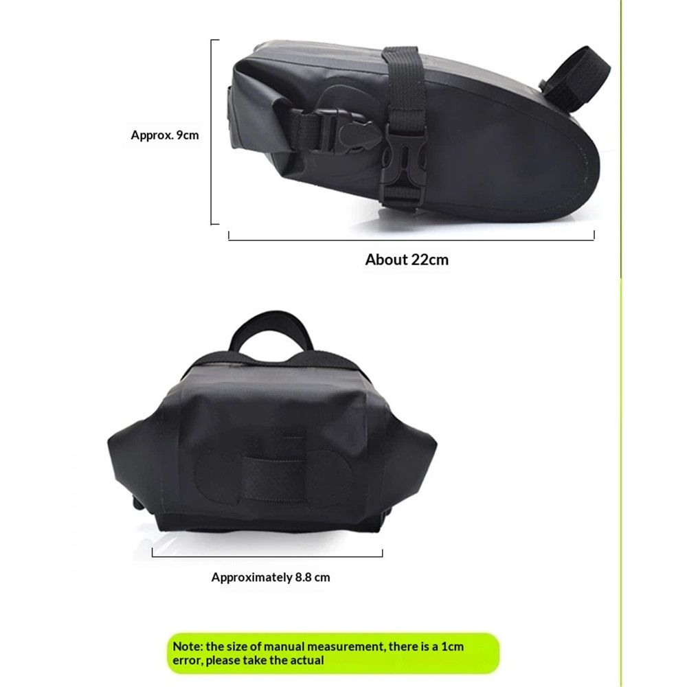 Wedge DryBag with Strap Mount - Bicycle Seat Pack,Mountain Road Bike Seat Bag Bicycle Bag Professional Cycling Accessories