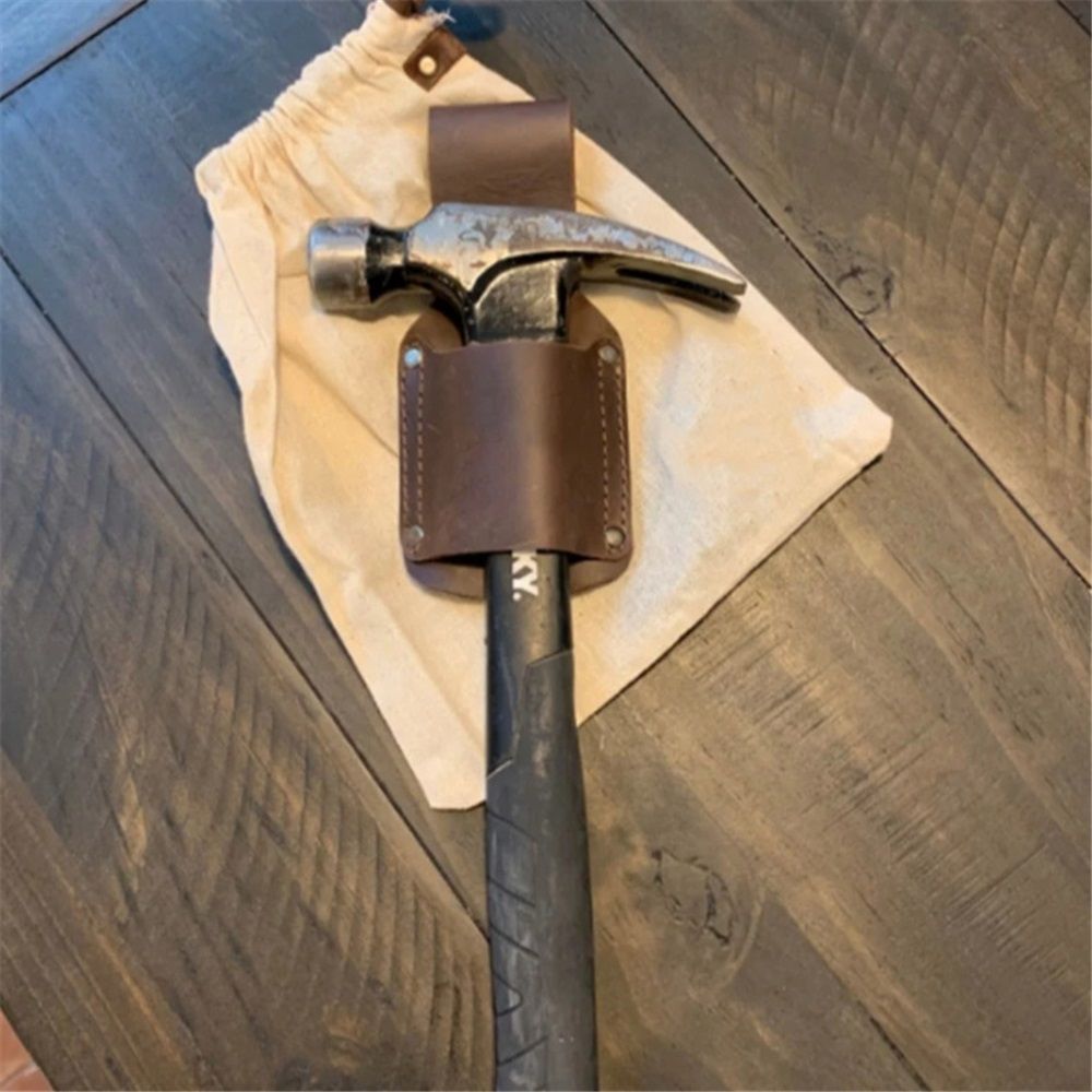 Pencil Holder in Top Grain Leather Made to Last A Lifetime, Transport Clip On Belt Hammer Holder For Work