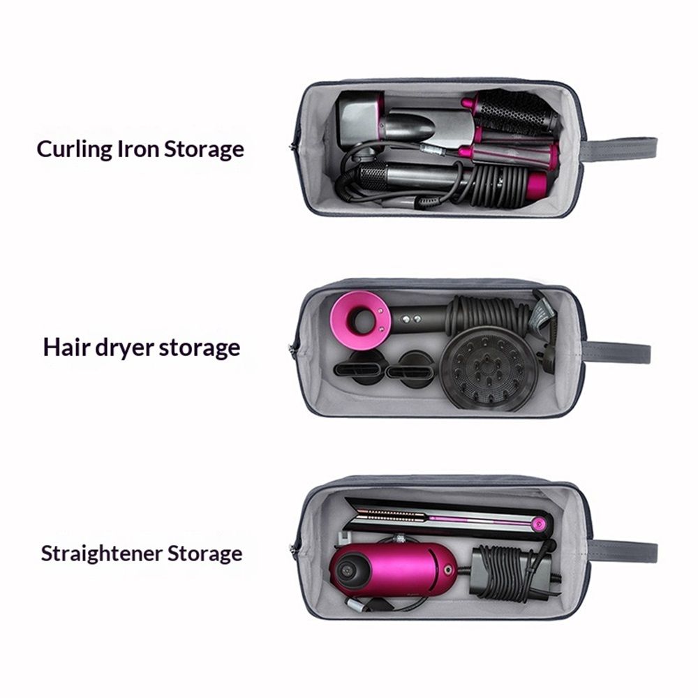 Travel Case , Portable Carrying Case for Supersonic Hair Dryer, Shockproof Protection Organizer Bag Travel Storage Bag, Gray（only bag）