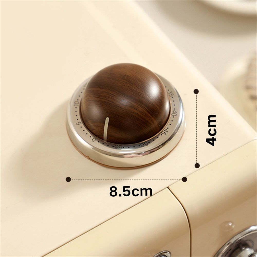 Kitchen Timer for Cooking, Chef Cooking Magnetic Timer - Loud Alarm, Mechanical Desk Manual Timers - Magnetic Clock Backing, Countdown Reminder - Stainless Steel Body