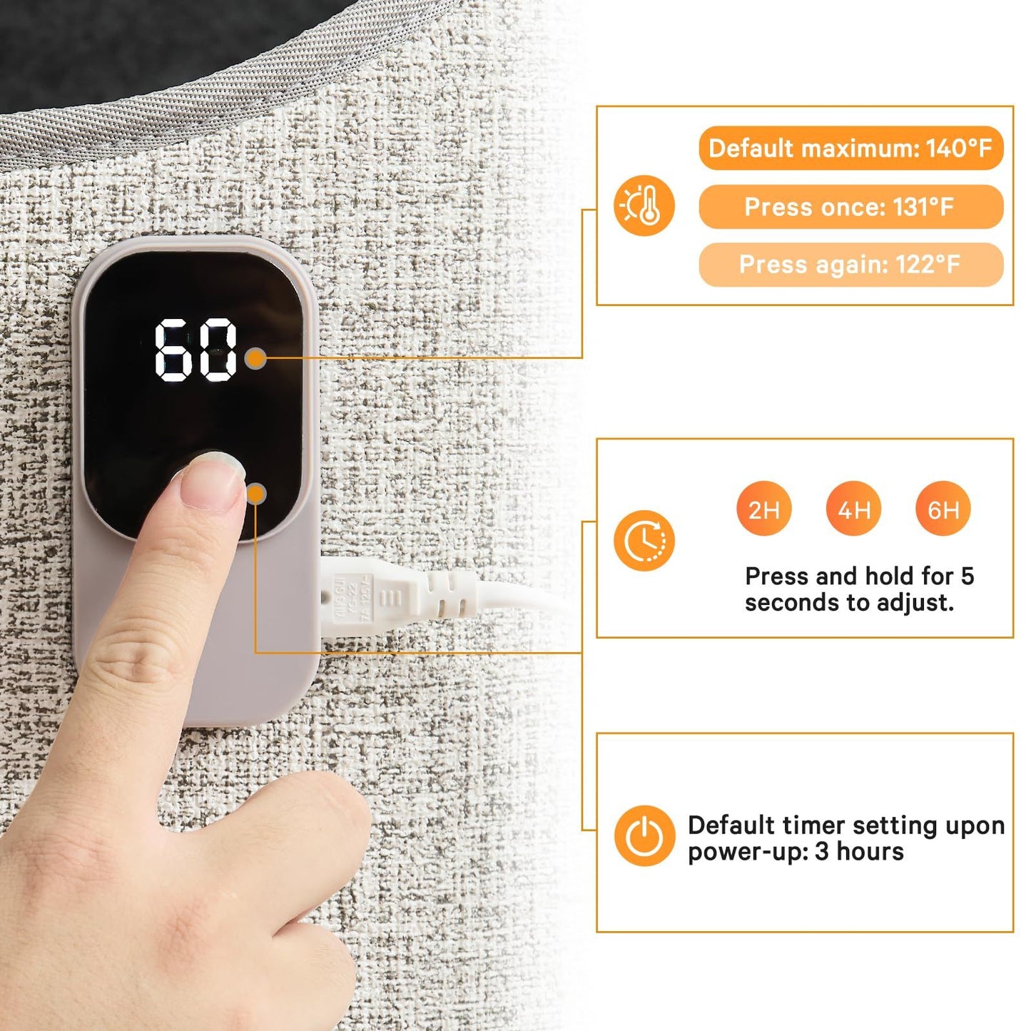 Under Desk Heater, 150W Quiet Foot Warmers for Feet with Detachable Foot Heating Pad, Graphene Radiant Heat Panel with Thermostat & Timer, Portable Energy-Saving for Office/Home,8 Heat Levels