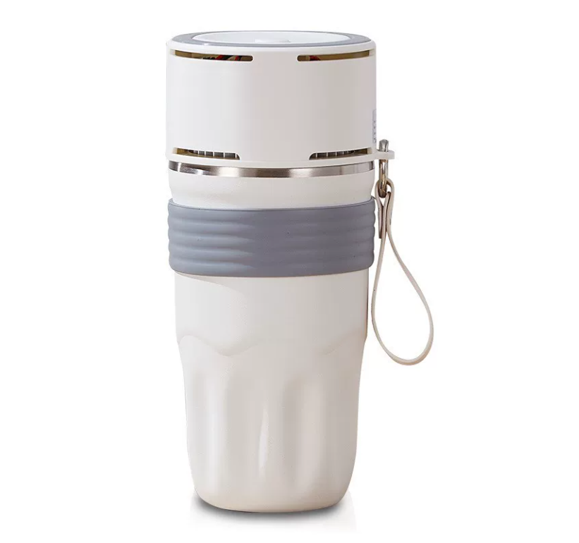 USB Heated & Cooling Smart Cup, Fast Cooling 0–10°C & Heating Up to 50°C, Portable Thermostatic Cold & Hot Cup, Car Office Travel Use, USB Powered Beverage Cooler & Warmer, Works with Power Bank & Car Charger,Grey
