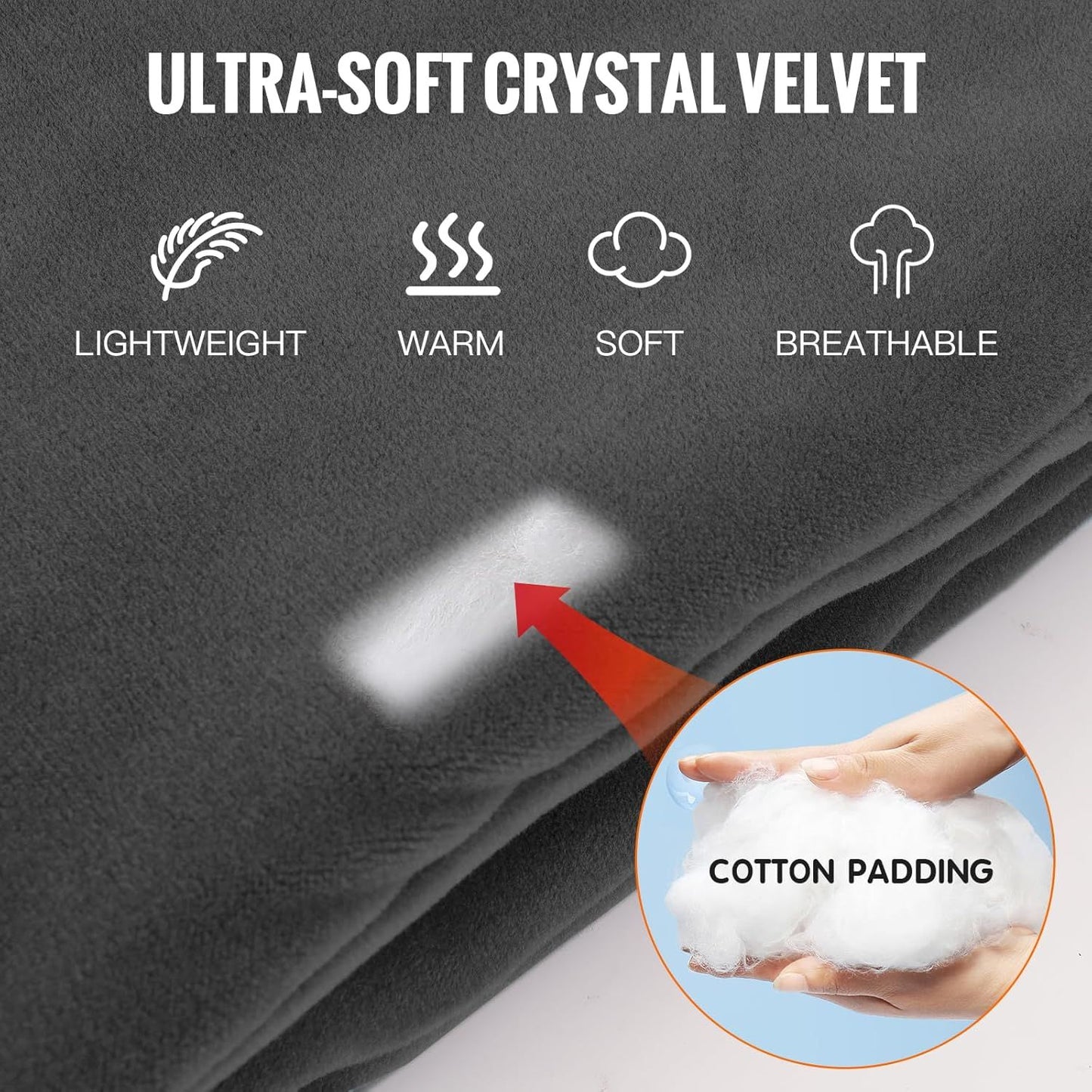 Heated Scarf for Women & Men, Rechargeable Neck Heating Wrap with 3 Heat Settings, Portable Electric Neck Warmer, Fast Heating for Office, Outdoor Winter Warm Gift,Grey
