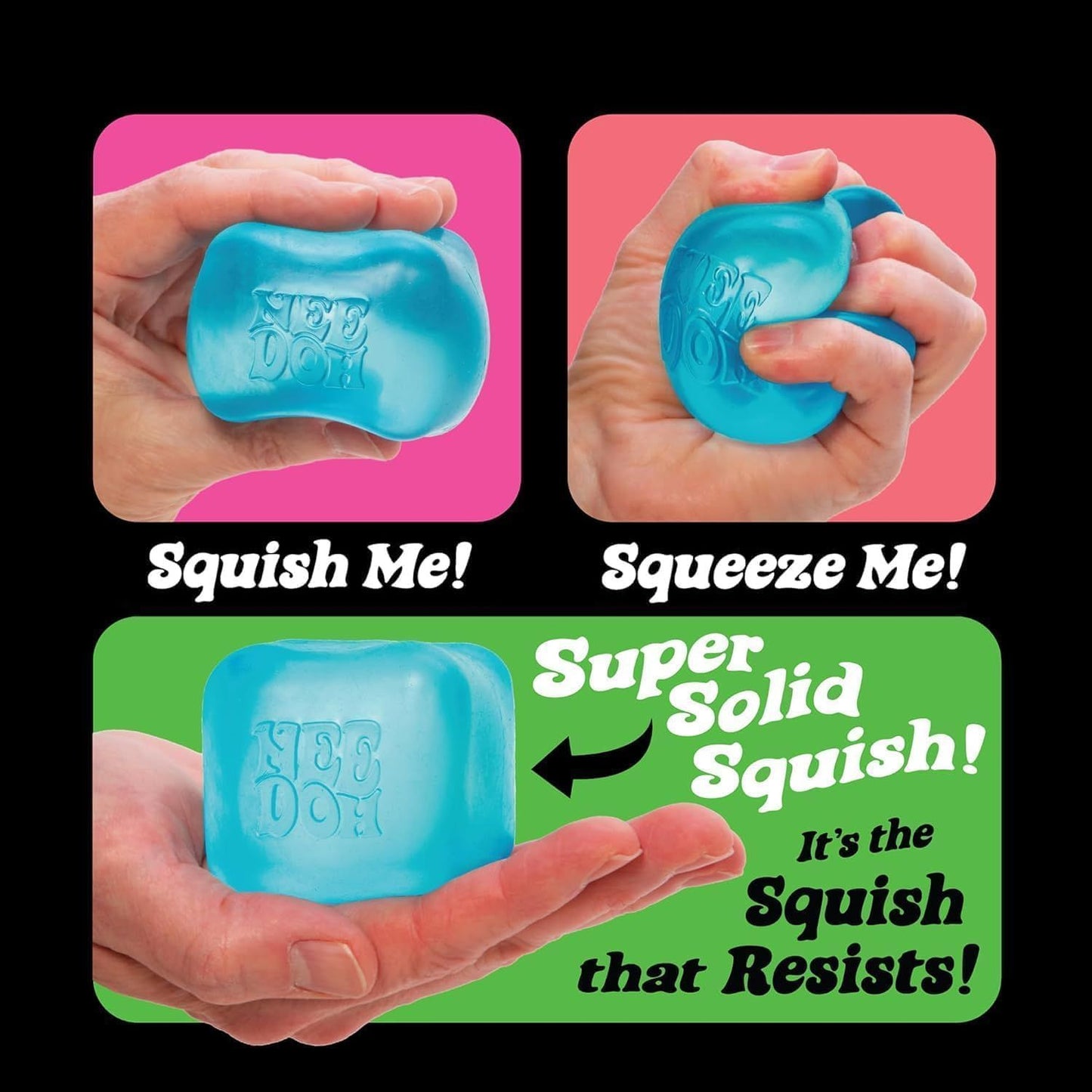 Sprite Green Stress Cube Fidget Squishy Slow Rising Stress Ball, Soft Sensory Anxiety Relief Toy for Home Office School