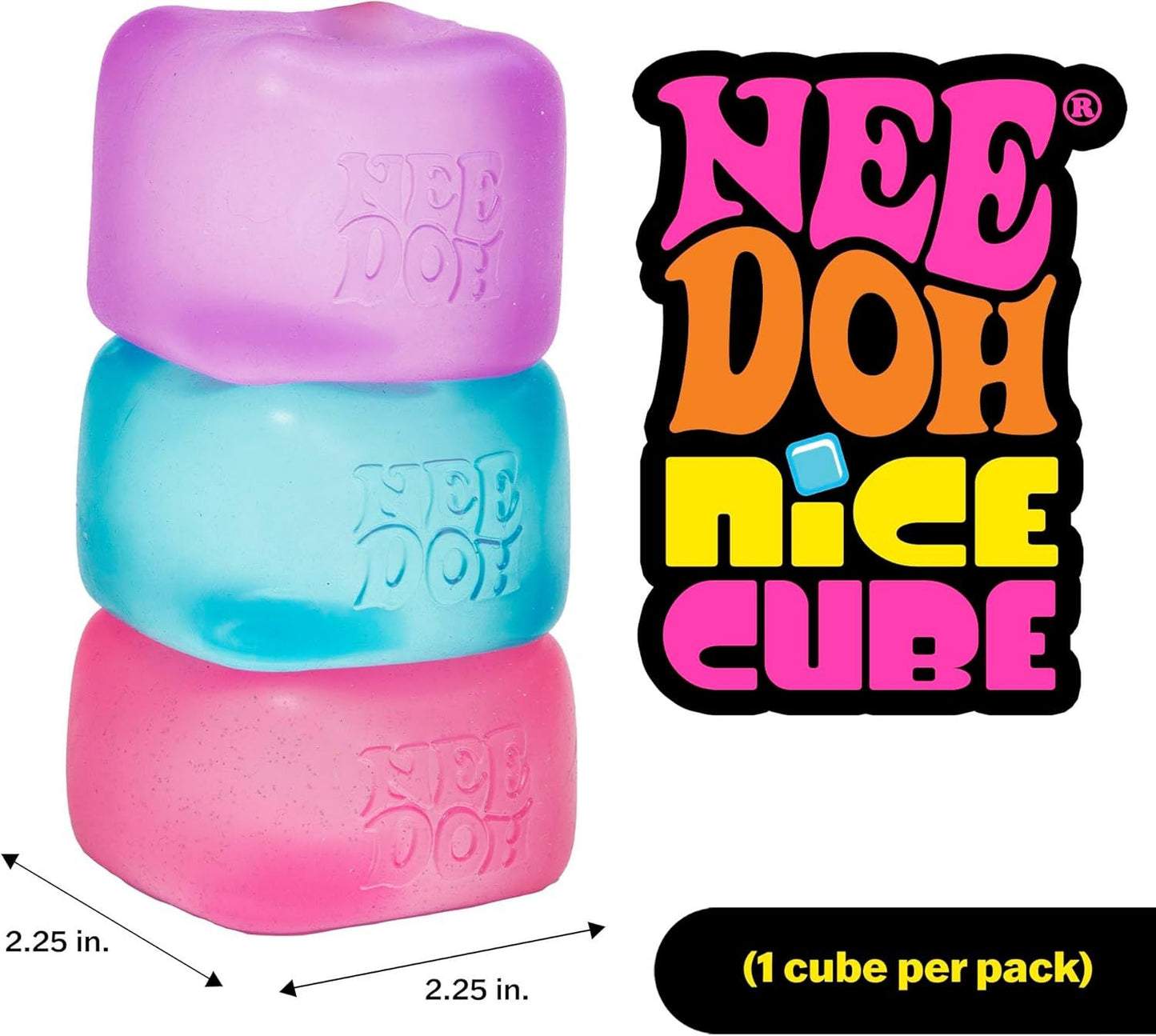 Sprite Green Stress Cube Fidget Squishy Slow Rising Stress Ball, Soft Sensory Anxiety Relief Toy for Home Office School