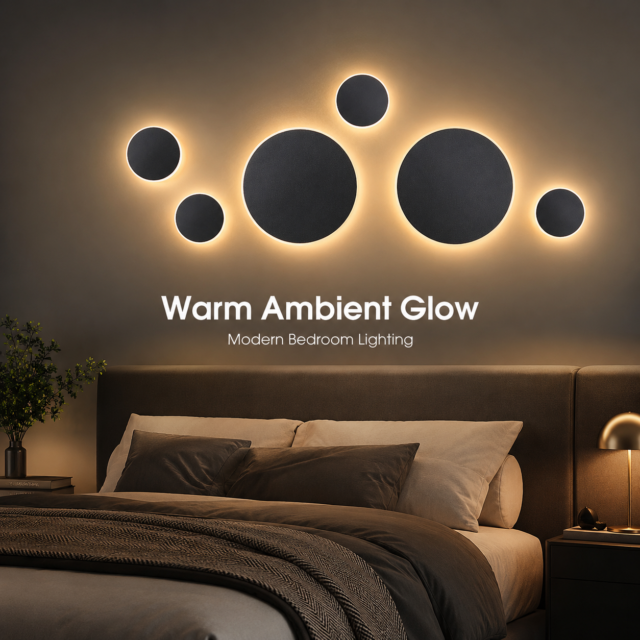 Magnetic Round Wall Lamp 13cm White, 7W Rechargeable LED Wall Sconce with Touch Control, 3-Color Light, Battery Powered Modern Disc Wall Light for Bedroom Hallway Living Room