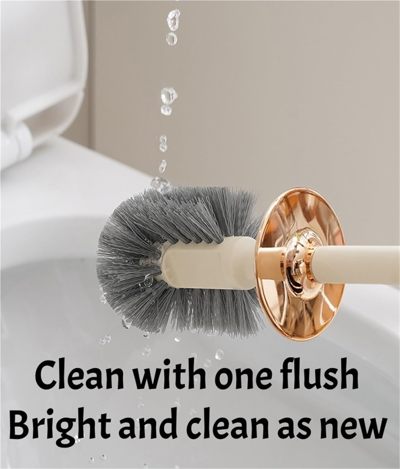 Toilet Brush with Holder Red, Bathroom Toilet Bowl Cleaning Brush Set with Long Handle and Durable Bristles