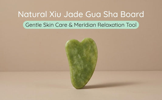 Natural Xiuyu Jade Heart‑Shaped Gua Sha Board（10 pieces）