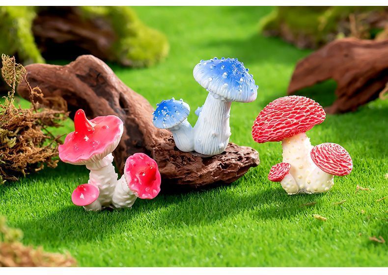 10pcs Artificial Brown Morel Mushroom Ornament-Type 3
