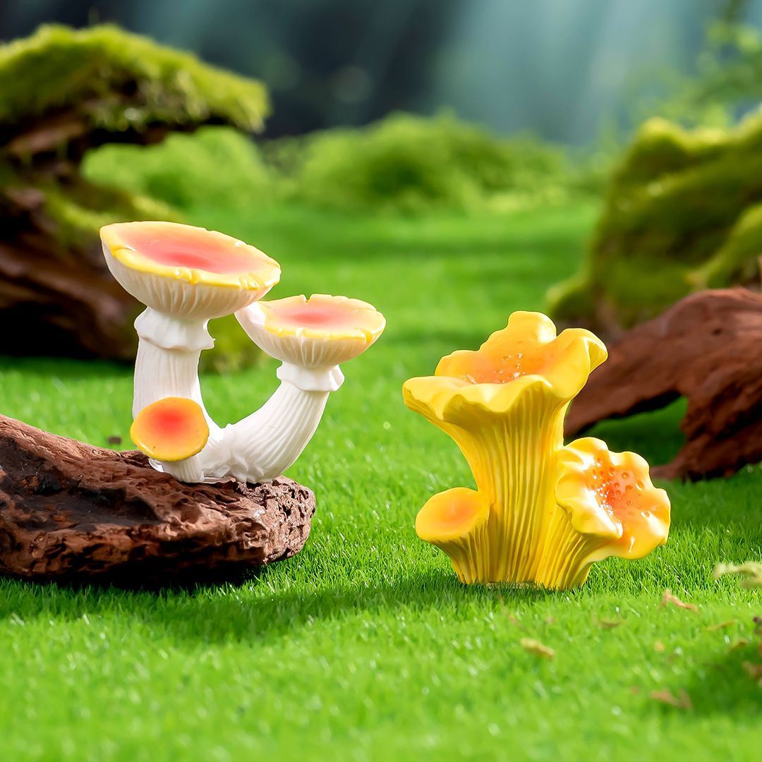 10pcs Artificial Golden Cup Laba Mushroom Ornament-Type 5