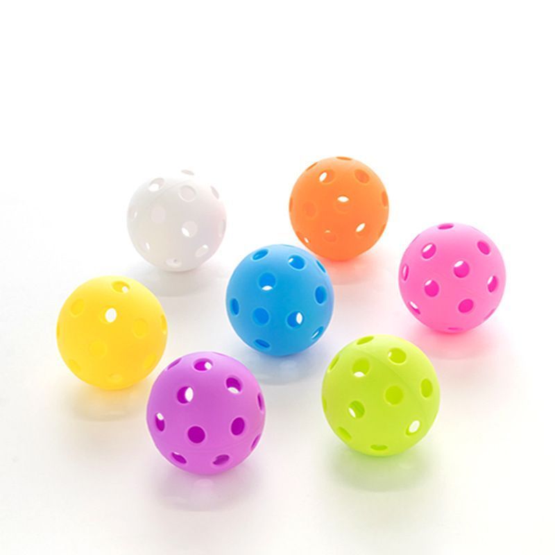 15-Pack 72mm White Pickleballs 26-Holes