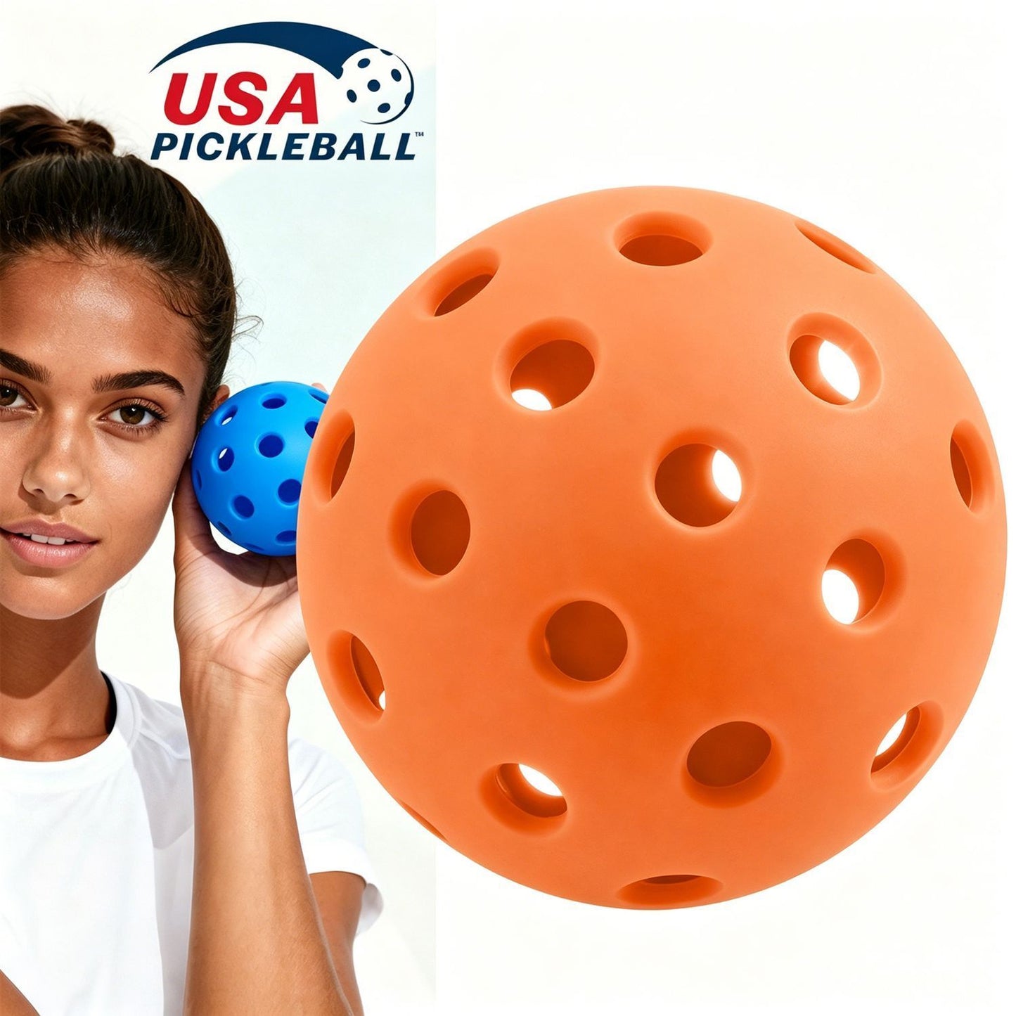 15-Pack 74mm Green Pickleballs 40-Holes