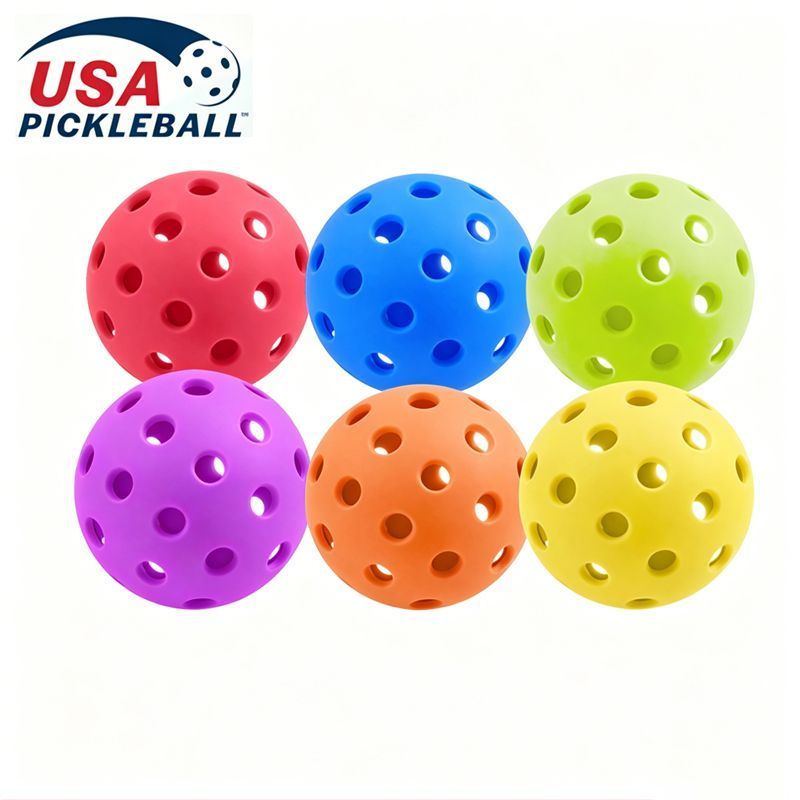 15-Pack 74mm White Pickleballs 40-Holes
