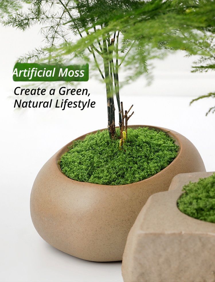 200g Artificial Light Green Filamentous Moss 3-Pack