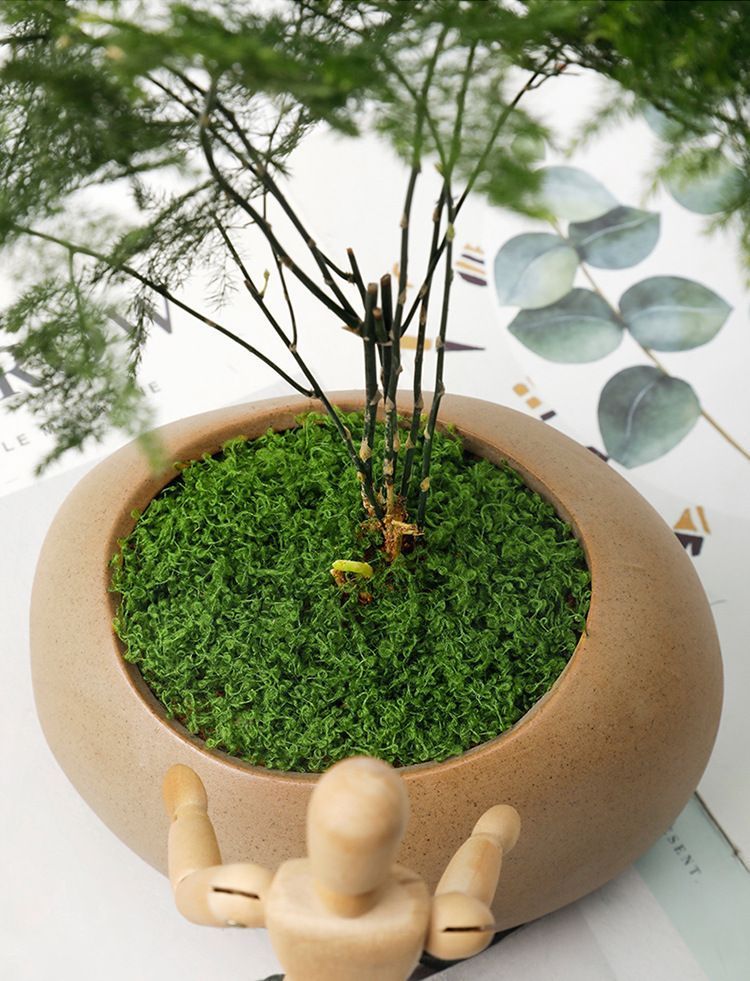 200g Artificial Light Green Filamentous Moss 3-Pack