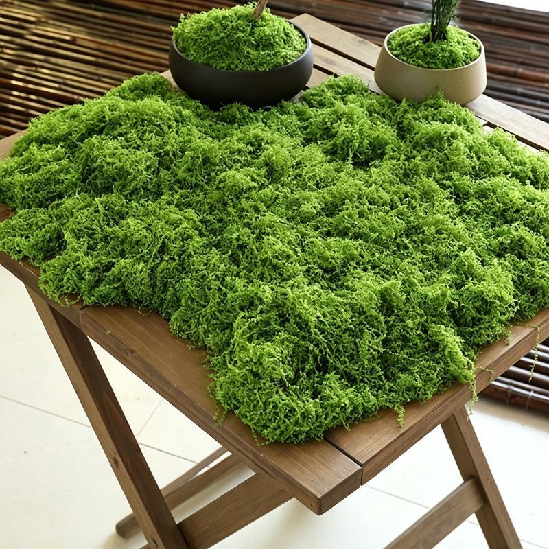 200g Light Green Artificial Stringy Moss