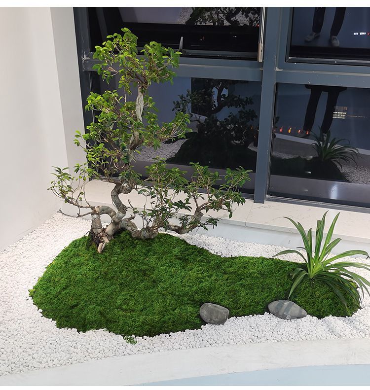 200g Light Green Artificial Stringy Moss