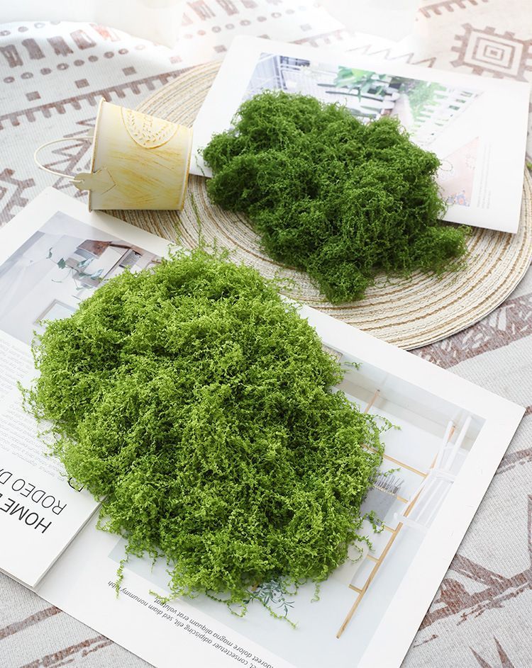 200g Light Green Artificial Stringy Moss